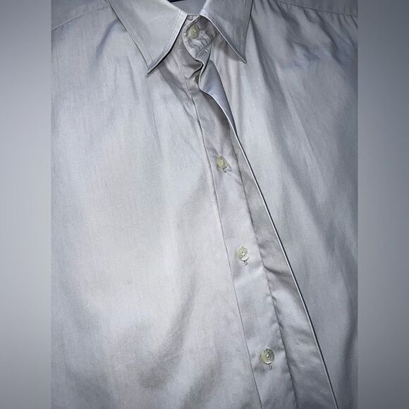 Dolce & Gabbana Slim Fit Stretch Dress Shirt Gray Kent Collar Italy 16.5 Luxury - Picture 7 of 11